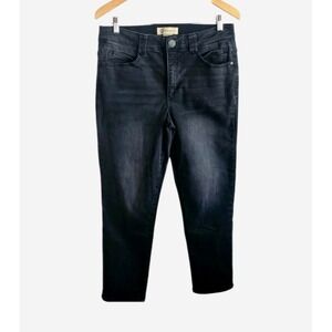 Democracy Ab Solution Faded‎ Black Denim High Rise Ankle Jeans Women's Size 12